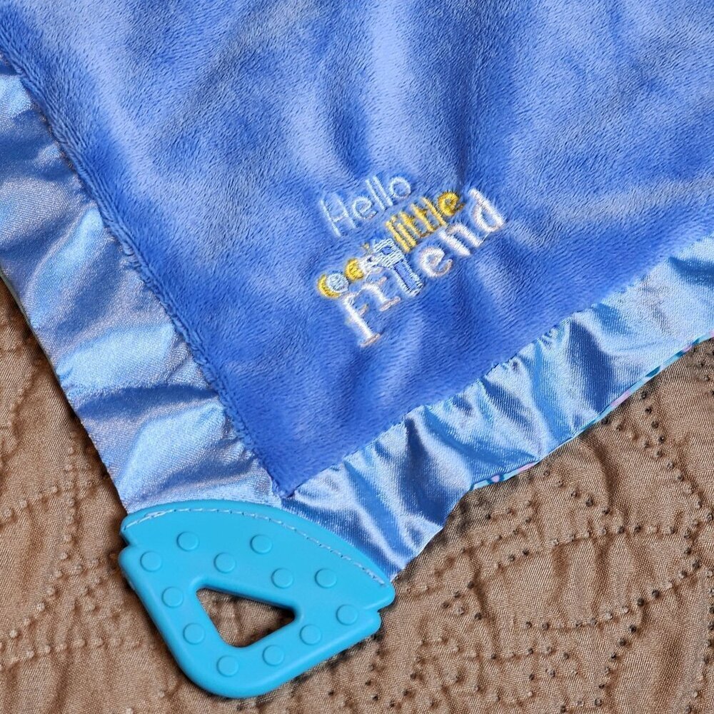 Disney Baby Eeyore blue lovey security blanket teether Hello Little Friend - Picture 2 of 6